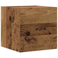 8-delig Tv-meubelset wandmontage bewerkt hout oud houtkleurig - thumbnail