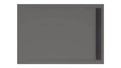 Douchevloer Xenz Easy Tray | 140x100 cm | Incl.Gootcover en Afvoersifon | Acryl | Rechthoek | Antraciet mat