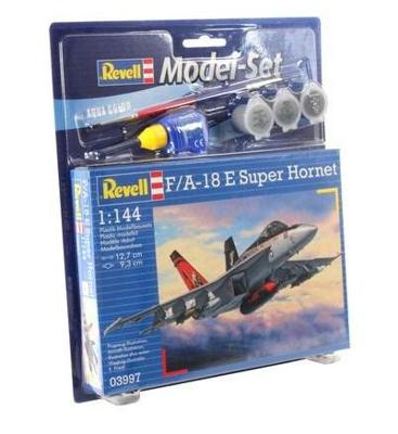 Revell model set f/a-18e super hornet vliegtuig - incl. basiskleuren verf Revell model set f/a-18e super hornet vliegtuig - incl. basiskleuren verf