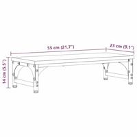 VidaXL Monitor stand oud hout 55 x 23 x 14 cm bewerkt hout - thumbnail