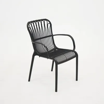 Vita Madrid diningstoel stapelbaar zwart