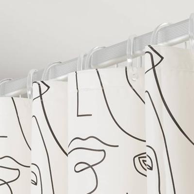 Douchegordijn Sealskin Mind 180x200 cm PEVA Zwart / Wit