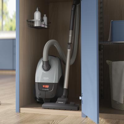 Stofzuiger met stofzak - PHILIPS - XD2142/12? - 2000-serie stofzuiger met HEPA-filter - 800 W - 77 dB - 3 L - Lichtgrijs