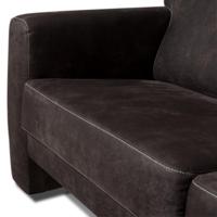 2 zitsbank Albany | Microleder  | Donkerbruin - thumbnail