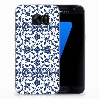 Samsung Galaxy S7 | TPU Case | Flower Blue Samsung Galaxy S7 | TPU Case | Flower Blue