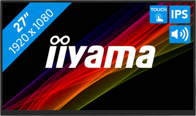 Iiyama prolite t2755msc-b1 27" touchscreen monitor (zwart, hdmi, displayport, 2x usb-a)