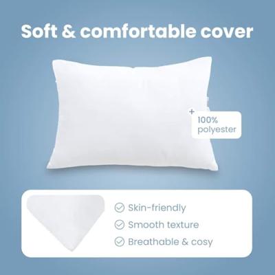 VidaXL Hoofdkussen met kussen 2 pcs wit 61 x 41 x 20 cm polyester