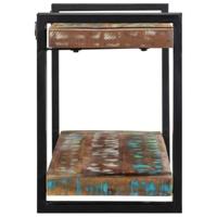 Wandschap massief gerecycled hout meerkleurig - thumbnail