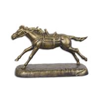 Gietijzeren sculptuur van een galopperend paard - thumbnail