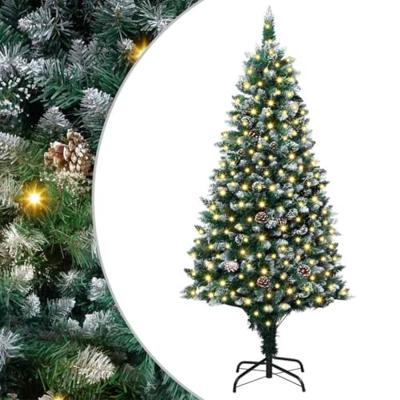 VidaXL Kunstkerstboom groen 180 cm pvc en staal en kunststof