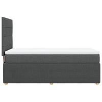 Boxspring met matras stof donkergrijs 100x200 cm - thumbnail