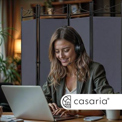 Kamerscherm Inklapbaar 180 x 163cm Antraciet Kamerscherm Inklapbaar 180 x 163cm Antraciet