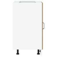 Keuken onderkast Lyon bewerkt hout artisanaal eikenkleur - thumbnail