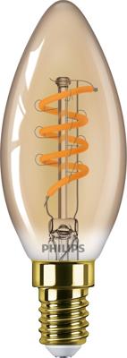 Philips LED kaars E14 3,5-15W 2000K filament gold dimbaar blister - 5100305