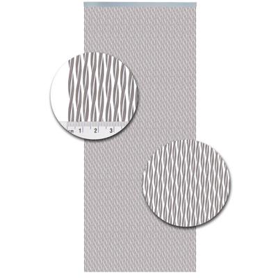 Vliegengordijn Kunststof Monza Zwart-Zilver - 92cm x 210cm