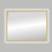 Best Design Badkamerspiegel Nancy Isola LED Verlichting 100x80 cm Mat Goud - thumbnail