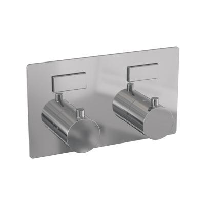 Brauer Chrome Edition - 2 weg - Inbouwthermostaat - Drukknoppen - In/afbouwdelen - Chroom