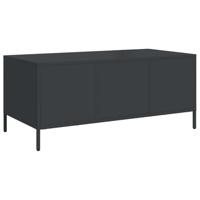 Salontafel 101,5x50x43,5 cm koudgewalst staal zwart - thumbnail