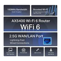 TP-Link Archer AX72 Pro draadloze router Gigabit Ethernet Dual-band (2.4 GHz / 5 GHz) Zwart - thumbnail