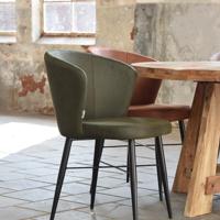 LABEL51 Eetkamerstoel 'Wave', kleur Groen - thumbnail