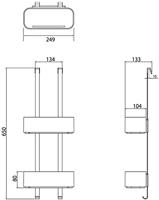Tiger Doucherek Ophangbaar 2-Store 25 cm Zwart - thumbnail