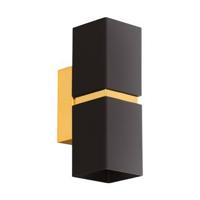 Eglo Led wandlampPassa Up - Down 2x3,3w - goud met zwart - 95373 - thumbnail