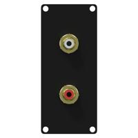 Caymon CASY131/B 2 x RCA plaatje 1 space - thumbnail