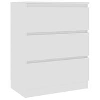 VidaXL Dressoir 60x35x76 cm bewerkt hout wit - thumbnail