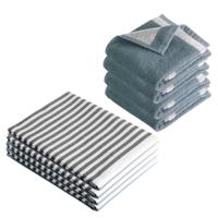 Byrklund Keuken- en Theedoeken set Dry Dishes & Dry Hands Blauw - 8 delig - thumbnail