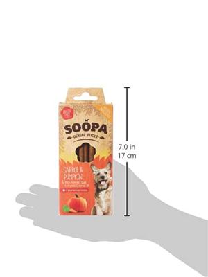 Soopa Dental Sticks met pompoen & wortel hondensnack Per 5 Soopa Dental Sticks met pompoen & wortel hondensnack Per 5