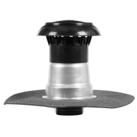 Platdak Ontluchting Dubbelwandig Met Kunststof Kap - Bitumen - Ø 110-125mm - thumbnail