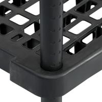 VidaXL Opbergrek 5-laags 93,5x45,5x194,5 cm polypropeen zwart - thumbnail