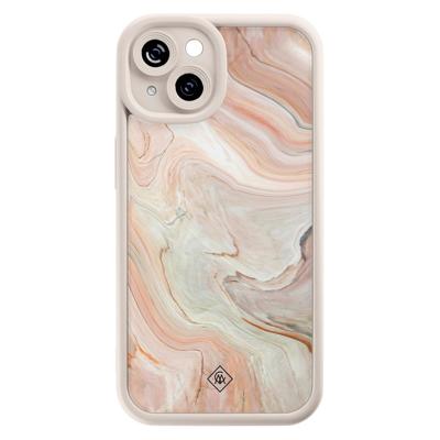 iPhone 14 beige case - Marmer waves iPhone 14 beige case - Marmer waves