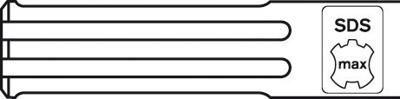 Bosch Accessories 1618601102 Bosch Power Tools Kanaal beitel 32 mm Gezamenlijke lengte 300 mm SDS-Max 1 stuk(s)