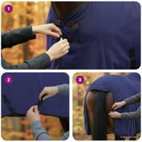 VidaXL Paardendeken marineblauw polyester - thumbnail