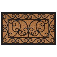 Deurmat rechthoekig 45x75 cm rubber en kokosvezel - thumbnail