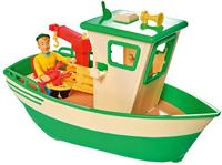 Simba Brandweerman Sam - Charlie's vissersboot met figuur speelgoedvoertuig - thumbnail