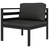 11-delige Loungeset met kussens aluminium antracietkleurig - thumbnail