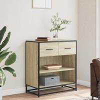 Dressoir 68x35x76 cm bewerkt hout sonoma eikenkleurig - thumbnail