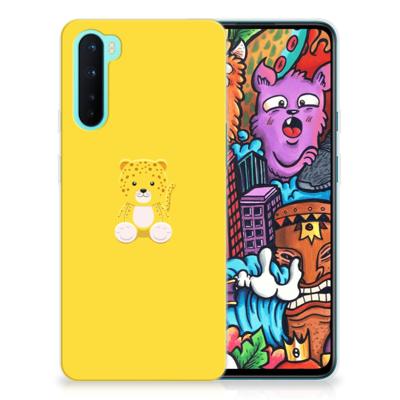 OnePlus Nord Telefoonhoesje met Naam Baby Leopard OnePlus Nord Telefoonhoesje met Naam Baby Leopard