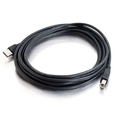 C2G 2M USB-printerkabel, USB 2.0 A naar B-kabel. Compatibel met printers en scanners van HP, Epson, Brother, Samsung, Cannon en alle andere USB A/B-apparaten, Zwart
