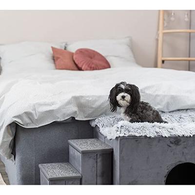 Trixie hondenmand huis harvey met trap grijs / wit 119x50x47 cm