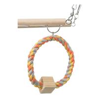 TRIXIE HANGBRUG MET TOUWLADDER / TOUW FRET HOUT / TOUW 35X15 CM 3 ST - thumbnail