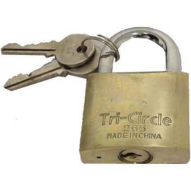 Tricircle Tri-circle hangslot 38mm grijs sleutelslot