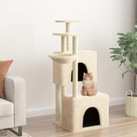 VidaXL Kattenmeubel met sisal krabpalen 122 cm crèmekleurig - thumbnail