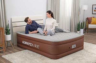 Bestway AlwayzAire Fortech 2-persoons luchtmatras 203×152×51 cm - Dubbele geïntegreerde pomp