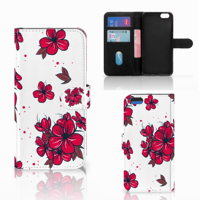 Apple iPhone 7 Plus | 8 Plus Hoesje Blossom Red | Portemonnee hoesje - thumbnail