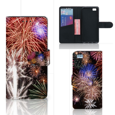 Huawei Ascend P8 Lite | Wallet Case | met Pasjes | Vuurwerk