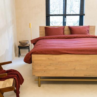 Kayori Shizu dekbedovertrek Katoensatijn rood