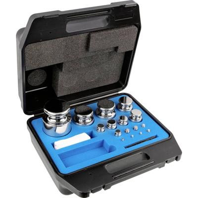 Kern 304084 Gewichtenset 304-084, OIML-klasse E1, nominale waarde 1 g - 5 kg, knop, roestvrij staal gepolijst, in kunststof koffer